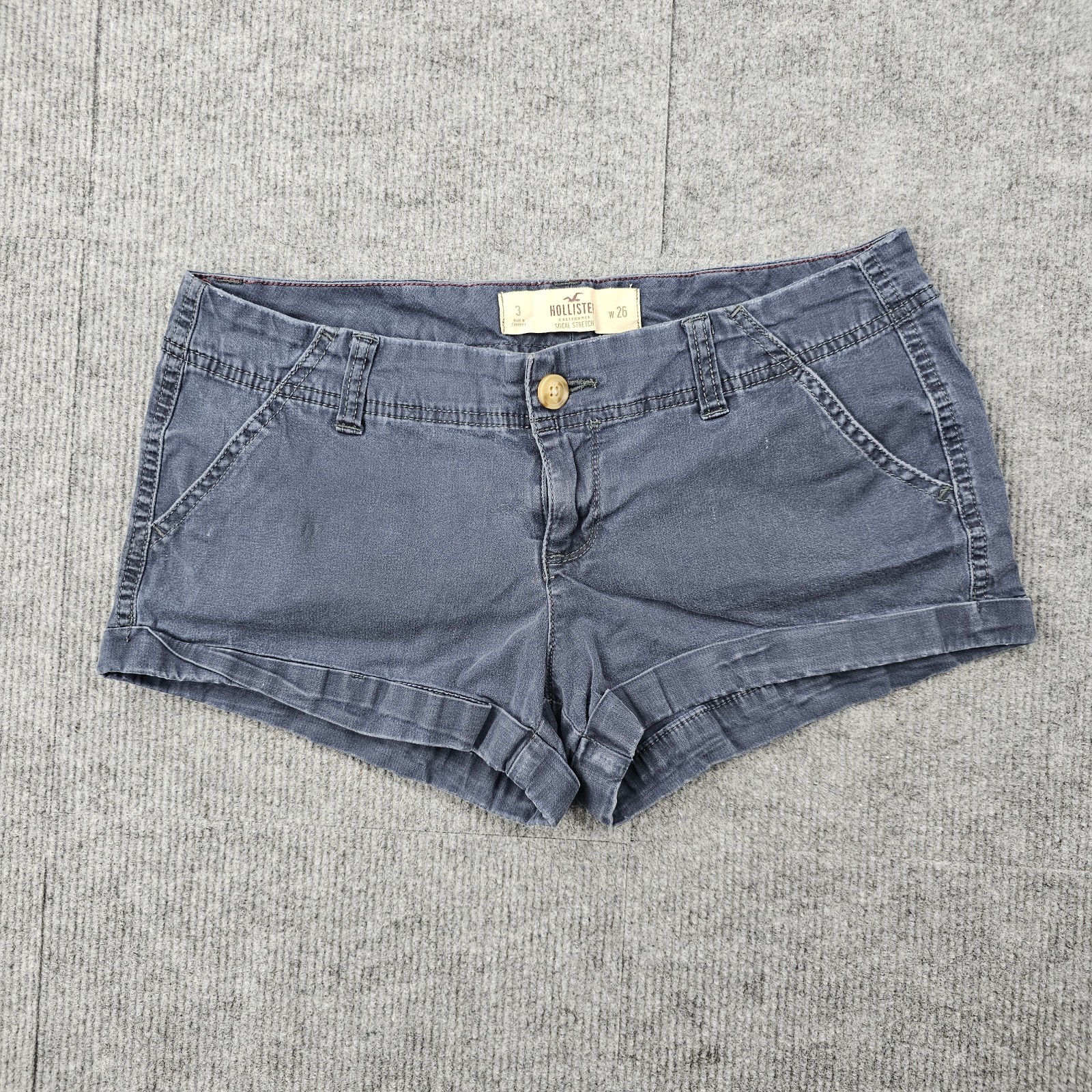 Hollister Shorts Womens 3 W26 Y2K Micro Mini Preppy Vintage Bella Swan Chino