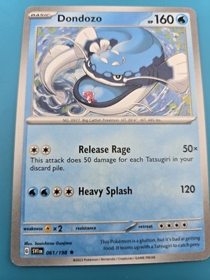Pokemon Scarlet & Violet NON Holo Rare Dondozo - 061/198 - DECK EXCLUSIVE NM