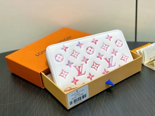 LLouisV - M15091 Zippy Wallet - White Multicolor - 19.5x10.5x2.5cm - NEW - product listing photo