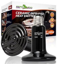 100W Reptile Heat Lamp 2Pack Ceramic Heat Emitter Night Heat Lamp 100W/2PCS