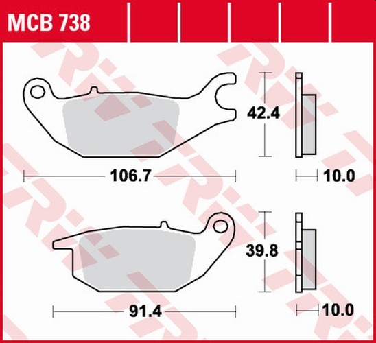 Plaquettes de frein Honda XLV 125 Varadero et CBR 125 R en composite