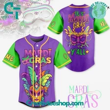 It's Mardi Gras Y all Baseball Jersey