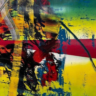*Gerhard Richter Station (577-2) ポスター GERHARD RICHTER Station 577-2 Poster 1985 Abstract Painting Rare