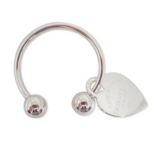  Used TIFFANY  Co. 925 Return to Tiffany Heart Tag Keyring / j226-5