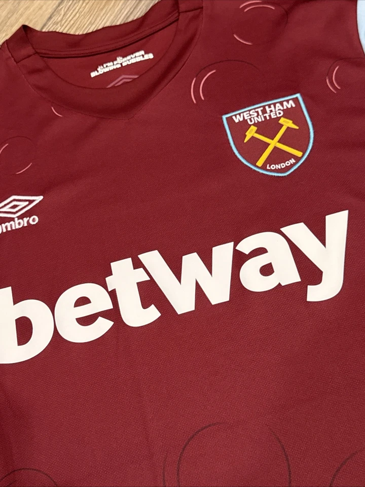 Umbro West Ham United FC 2023/24 Home Jersey Kit Mens XL - Image 3 of 4