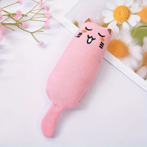 Catnip Toy For Cats Pet Bite Resistant Chew Teething Cute Face Cartoon Mice Toy - Picture 8 of 9