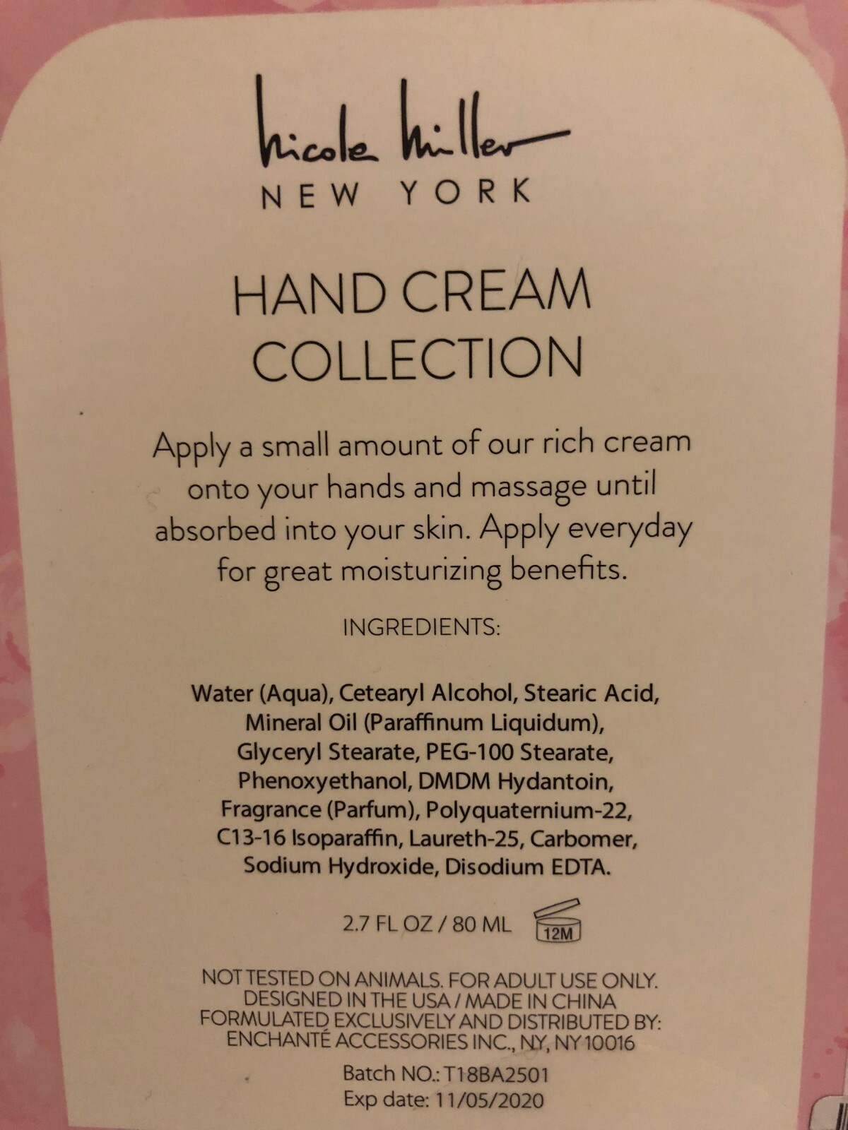 Women's Nicole Miller New York  Hand Cream Therapy Gift Set 2.7 fl oz 