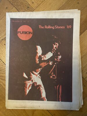 Vintage Fusion Rock Magazine #23 Dec 1969  Stones Mick Jagger & More
