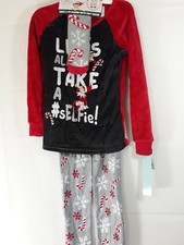 Elf On the Shelf Girls Size XS Selfie 2pc Pajama Set with Sock Red  sElfies