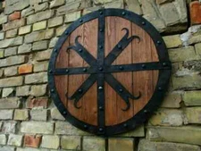 Shield Handmade Medieval Wood & Steel Viking Armoury Battle Warrior Templer