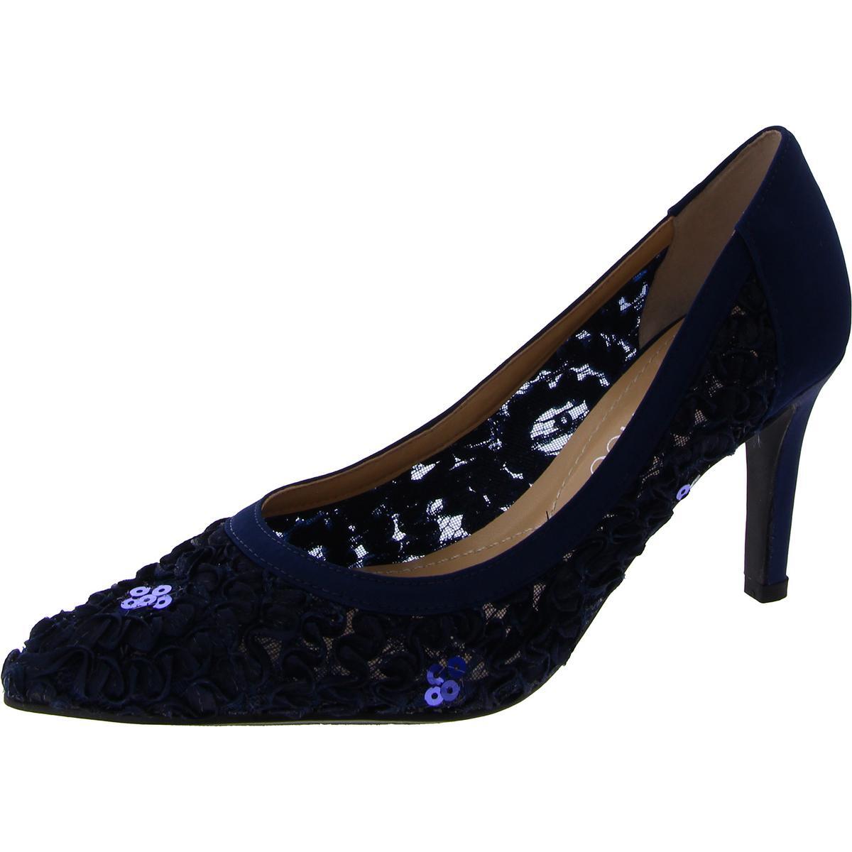 Женские туфли-лодочки-слипоны J.Renee Camallia темно-синего цвета с цветочным принтом, 5 средних размеров (B,M), BHFO 0623