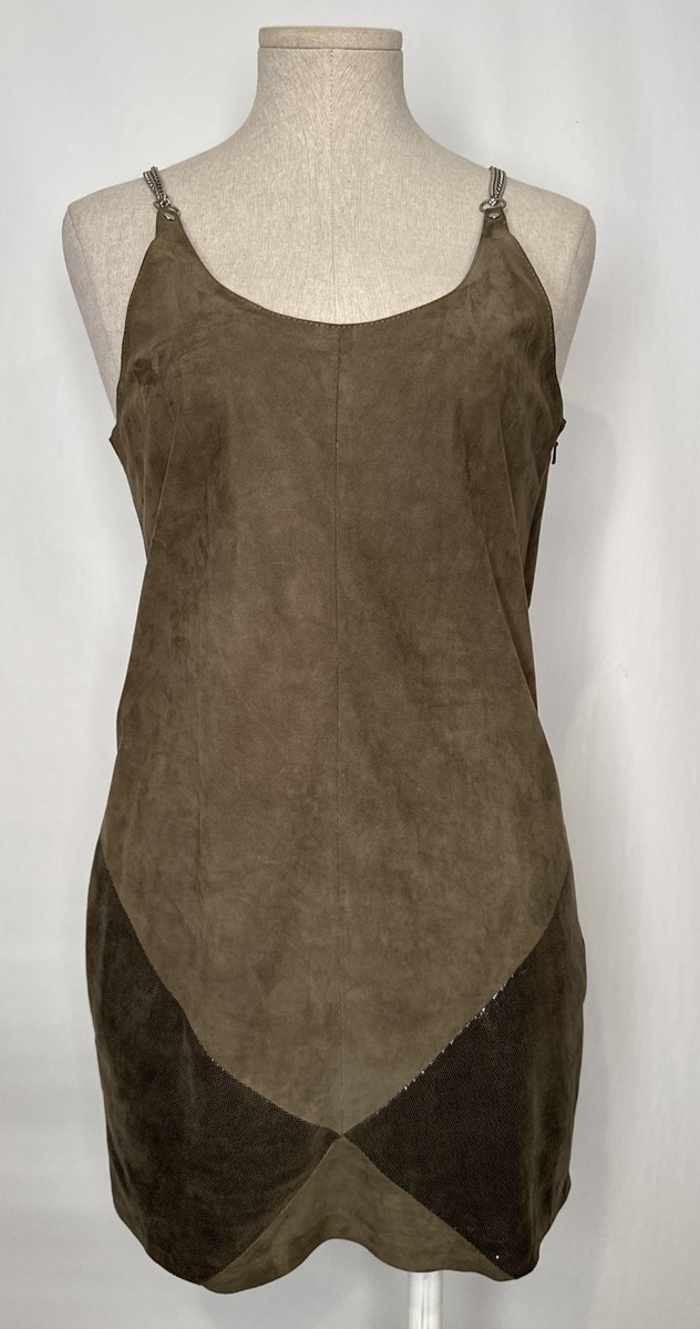 HUGO BOSS Leather Mini Dress SZ S | eBay