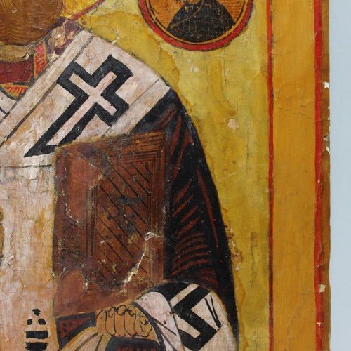Antica Icona Russa raffigurante San Nicola di Bari (o di Myra) XVIII Secolo '700 - Bild 13 von 23