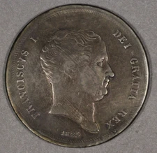 1825 Naples and Sicily Italian States Silver 120 Grana