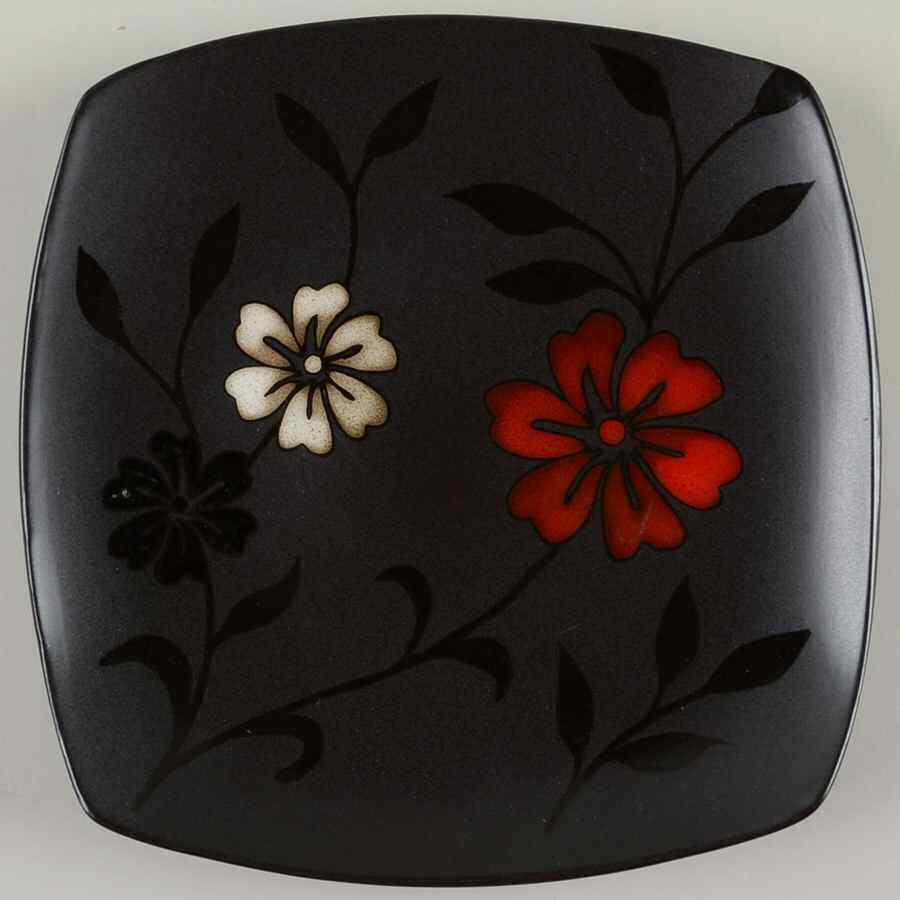 Gibson Designs Evening Blossom Square Salad Dessert Plate 8951971