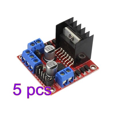  5 Count Motorantriebsbrettmodul Dual-H-Bridge-Controller-Platine L298n-Modul