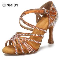 Women Tango Salsa Latin Dance Shoes Ballroom Dance Heels Women Wedding Sandals