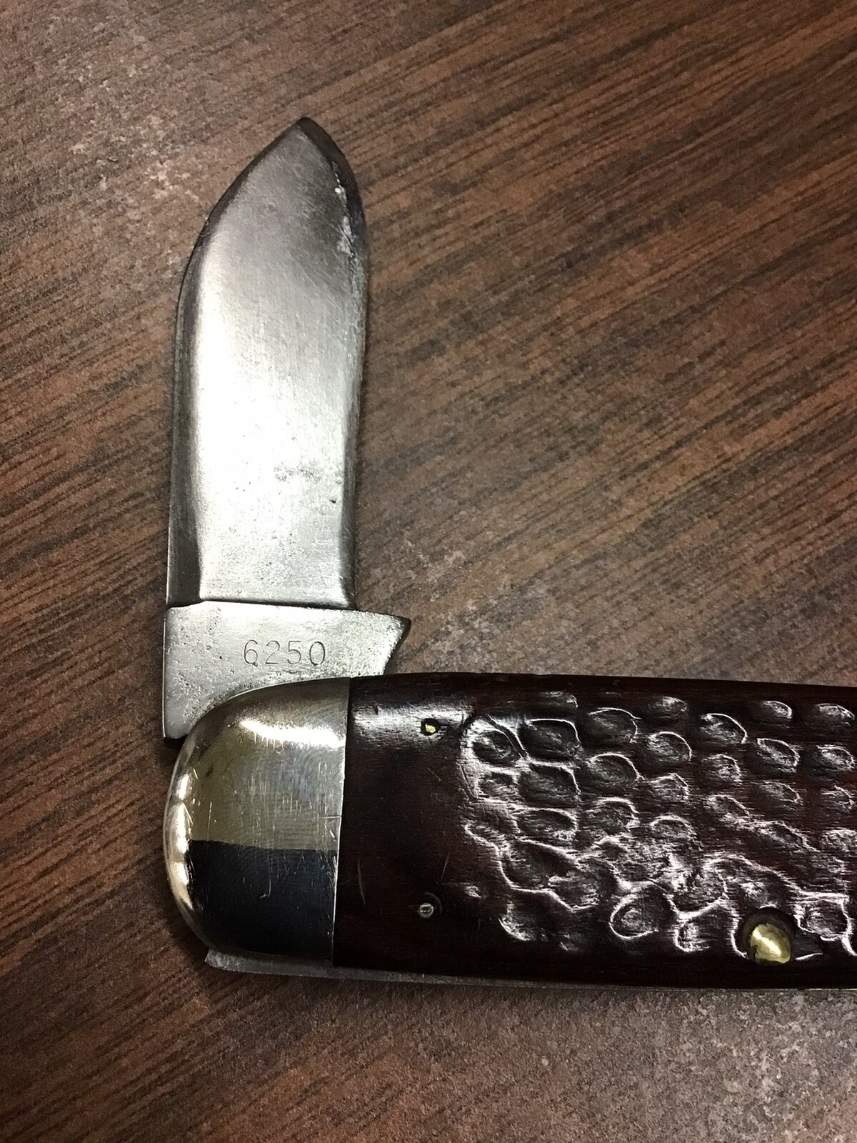 Case Knife, Elephant Toe, 19401964, 6250, Wood Handles, Weak Snap