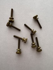 BRASS KNURLED THUMB SCREWS. W/SHOULDER. 6/32 x 3/4  , 8 PCS. NEW