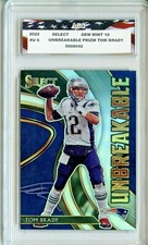 2020 Panini Select Prizm Unbreakable #6 Tom Brady AGC 10 Gem Mint Patriots