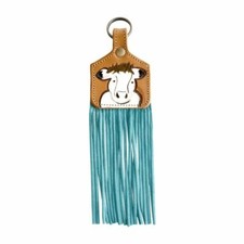 Petite Cow Leather Key Chain NWT