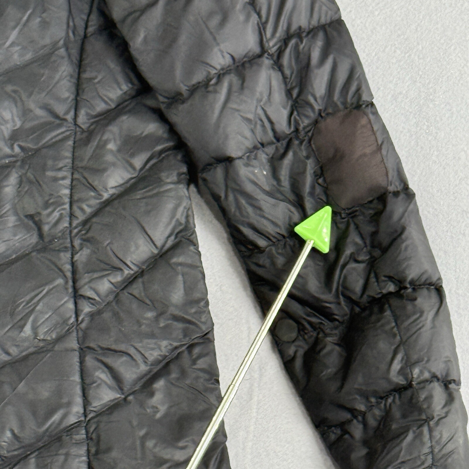 Trew Gear Super Down Quilted Puffer Jacket Women S Black 850+ Full Zip Patched