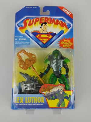 Lex Luthor Kryptonite Armor Superman Animated TV Show WB Kids Kenner 1996 90's