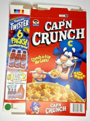 Vintage Empty Cap'n Crunch 16OZ Cereal Box SKU U198/52