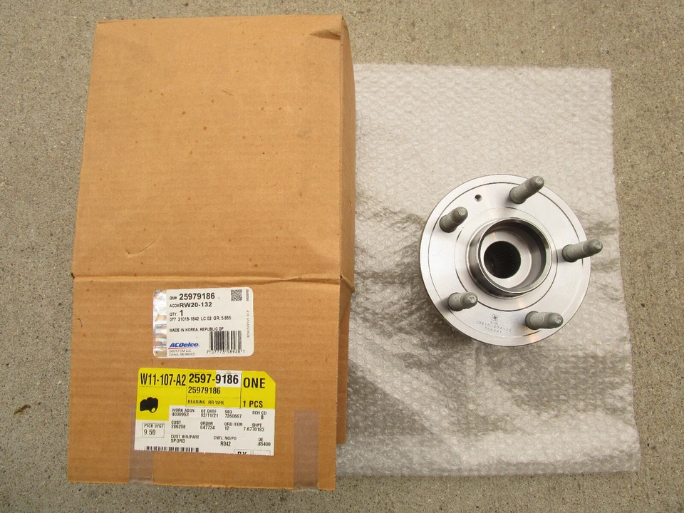 ADEQUADO PARA: 10 - 17 CHEVY GMC CUBO DE RODA TRASEIRA E CONJUNTO DE ROLAMENTO FABRICANTE DE EQUIPAMENTO ORIGINAL NOVO EM FOLHA 25979186 - Imagem 4 de 4