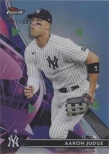 2021 Topps Finest - Aaron Judge #77 Sky Blue Refractor /300