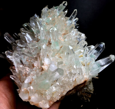1423g  Himalayan Phantom 'Green Ghost' Lemuria QUARTZ Crystal Point&Pyramid P924