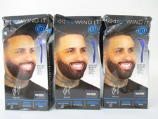 3 x Rewind It 10 Beard and Mustache Color DARK BROWN (damaged box)