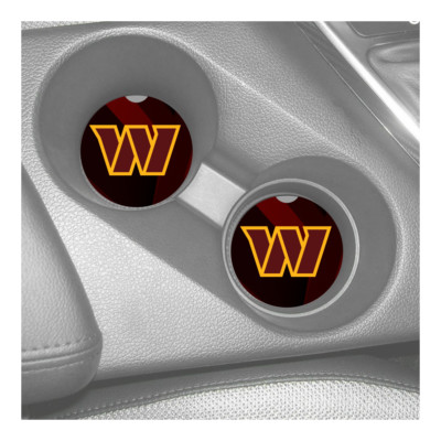 WASHINGTON COMMANDERS DESIGN SANDSTONE CAR COASTERS ABSORBS SET (2) 