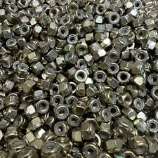 1/4"-20 Nylon Insert Lock Nuts Grade 8 Yellow Zinc 50 Pic