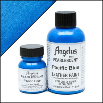 Angelus Acryl Lederfarbe Pearlescent Pazifik Blau (455) 118ml (105,93 /1L)