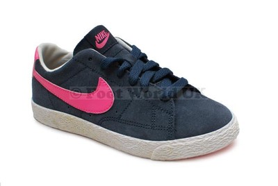 Kids Nike Blazer Low Ps 400 Blue Pink Trainers Ebay