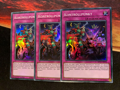 3x Kontrollpunkt MP21-DE216 Super Rare DEUTSCH 1.Auflage Playset NM Yu-Gi-Oh!