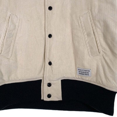 WACKO MARIA CORDUROY VARSITY JACKET STARJAN OFF WHITE LINING 