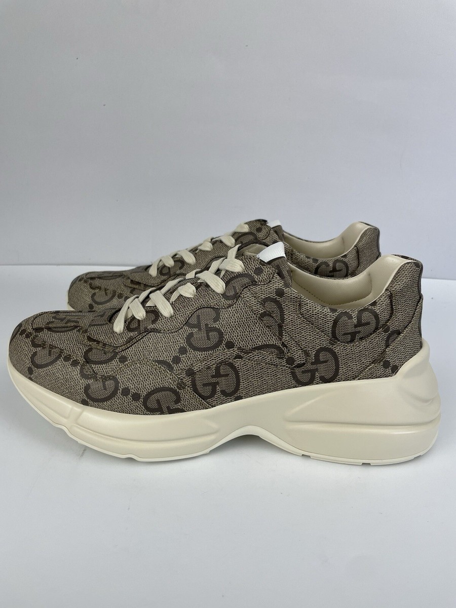 Gucci GG Rhyton 100 Beige Monogram Sneaker Men's Size 9/US 9.5 | eBay