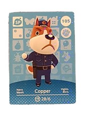 COOPER ANIMAL CROSSING AMIIBO SERIES 2 CARD #105 TRACKED AU POST geniuine fx3