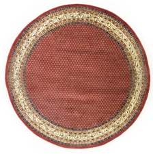 Handmade Tribal Indo Botemir Round Oriental Rug Allover Floral Carpet 10X10 ft