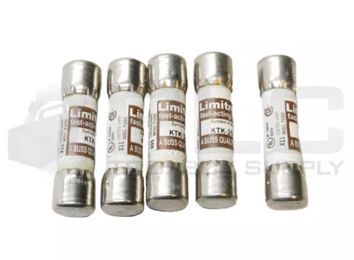 LOT OF 5 NEW BUSSMANN KTK-25 LIMITRON FUSE 25A 600VAC