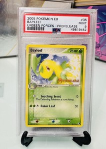 2005 Pokemon Pre-release Bayleef EX Unseen Forces PSA 9