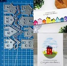 House Metal Cutting Dies Scrapbooking Photo Album Embossing Paper Card Stencils