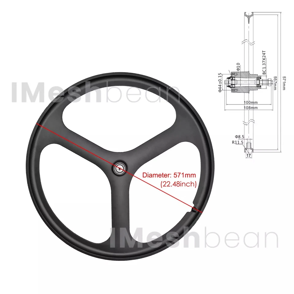 Juego de ruedas traseras y delanteras de magnesio para buje de bicicleta MTB juego de ruedas de llanta de 3 radios 7/8 engranajes Foto 2 de 4