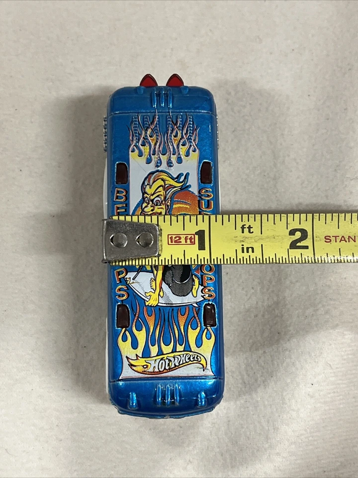 Autobús escolar de surf vintage 2000 Blue Hot Wheels Beebops Surf Shop Foto 4 de 4