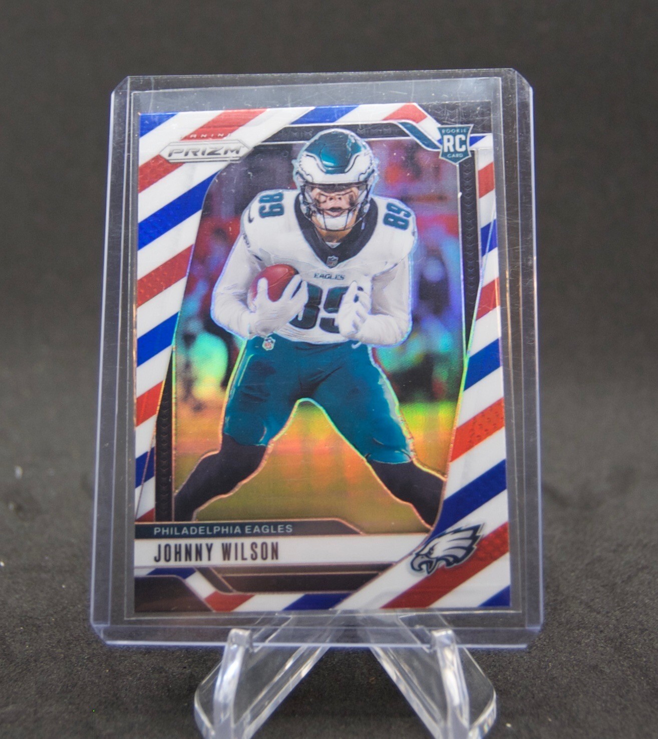 2024 Prizm Football Red White Blue Prizm RWB Rookie Johnny Wilson #355 RC