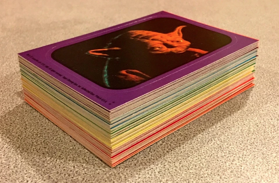 1983 STAR WARS COMPLETE NRMT/MT SET 66 Return Jedi STICKERS Topps 33 x 2 Cards - Image 2 of 3