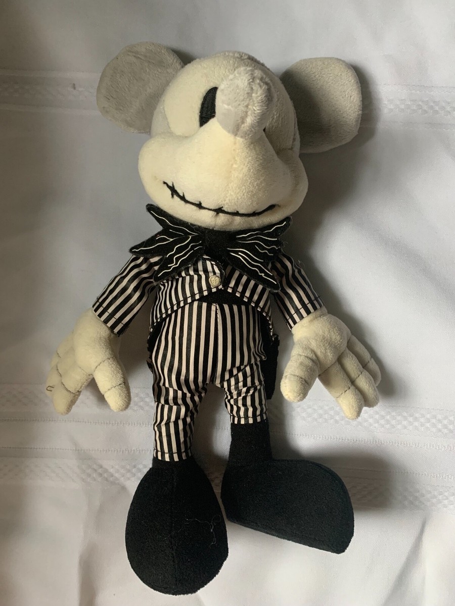 Mickey Mouse Jack Skellington Plush Disney Parks Nightmare Before