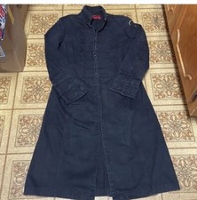 Vintage Trippnyc Black denim Trench coat /dress coat size large women